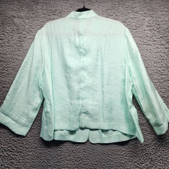 Ruby Rd. Jacket Womens 18 Mint Green Lightweight Rayon/Polyester/Nylon Blend - Picture 7 of 8